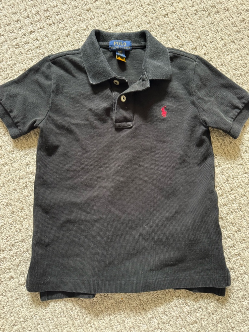 Polo by Ralph Lauren Black Polo with Red Pony Logo